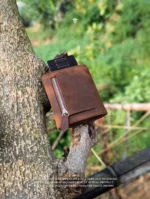 2 in 1 Multi Functional Mordan Genaration Snap Button TriFold Pop Up Card Holder Orignal Leather Wallet (The Multiverse)