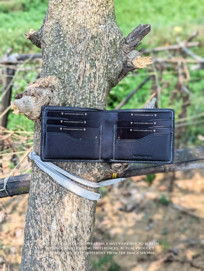 Introducing the Zomidar Classic Bi-Fold Premium Leather Wallet – “The Horizon” with Zipper Pocket, meticulously crafted with top-tier genuine leather for enduring style and functionality.