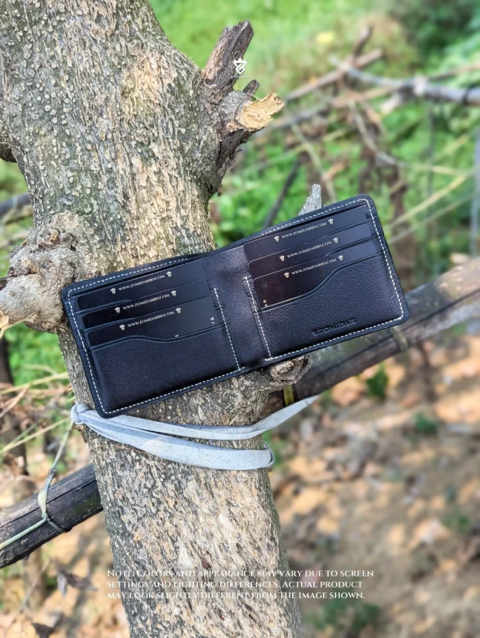 Introducing the Zomidar Classic Bi-Fold Premium Leather Wallet – “The Horizon” with Zipper Pocket, meticulously crafted with top-tier genuine leather for enduring style and functionality.