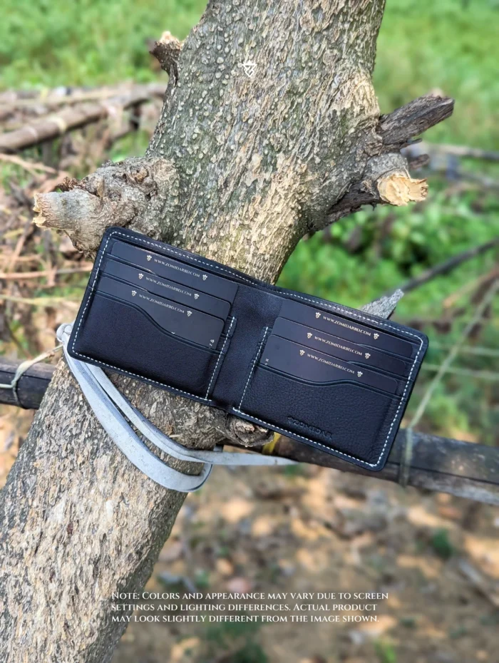 Introducing the Zomidar Classic Bi-Fold Premium Leather Wallet – “The Horizon” with Zipper Pocket, meticulously crafted with top-tier genuine leather for enduring style and functionality.