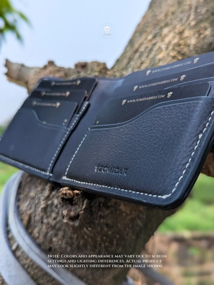 Introducing the Zomidar Classic Bi-Fold Premium Leather Wallet – “The Horizon” with Zipper Pocket, meticulously crafted with top-tier genuine leather for enduring style and functionality.