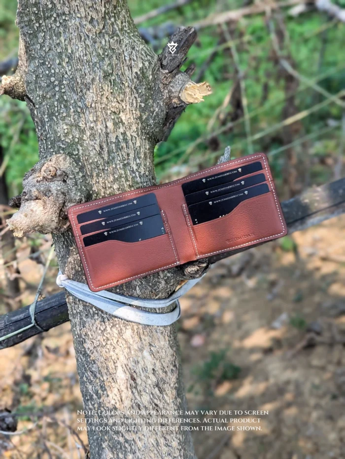 Introducing the Zomidar Classic Bi-Fold Premium Leather Wallet – “The Horizon” with Zipper Pocket, meticulously crafted with top-tier genuine leather for enduring style and functionality.
