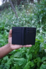 Zomidar Super Slim Mordan Genaration Snap Button Bi-Fold Card Holder Genuine Leather Wallet (The Cosmic ZBCW)