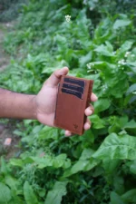 Zomidar Super Slim Mordan Genaration Snap Button Bi-Fold Card Holder Genuine Leather Wallet (The Cosmic ZBCW)