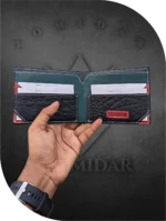 Elegant Slim Crocodile Pattern BiFold 100% Leather Wallet