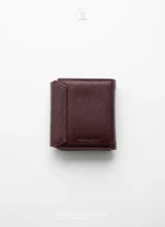 Mini Magnetic Swipe Up Card Holder Bifold Genuine Leather Wallet (The PopMag)