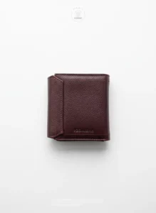 Mini Magnetic Swipe Up Card Holder Bifold Genuine Leather Wallet (The PopMag)