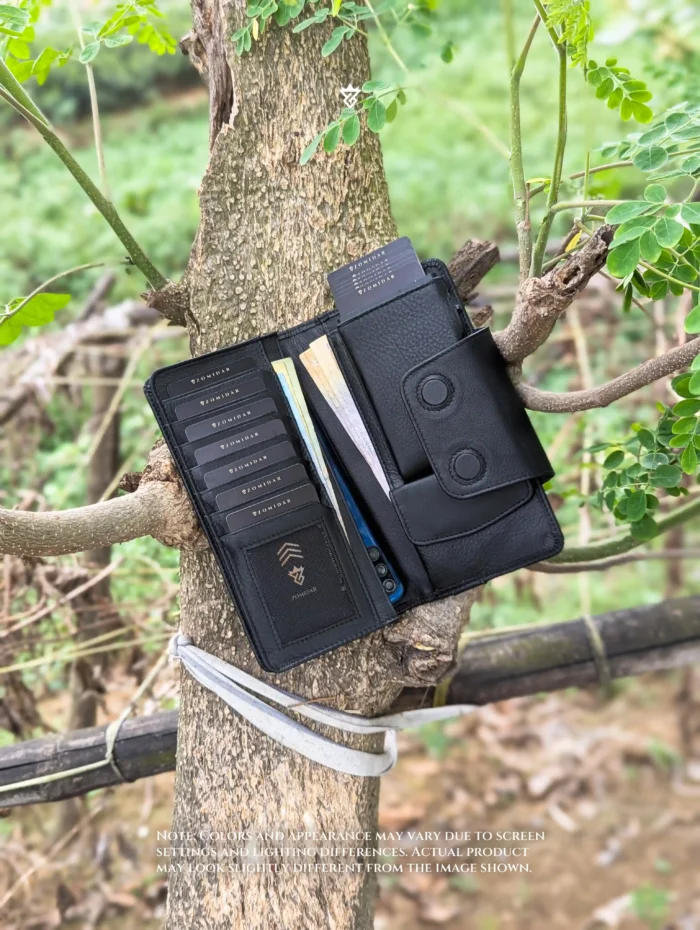 Magnetic Closure MultiFunctional Pop Up Card Holder Long Wallet (The QuickSnap Magnet Version)