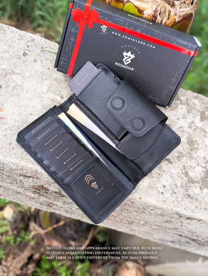 Magnetic Closure MultiFunctional Pop Up Card Holder Long Wallet (The QuickSnap Magnet Version)