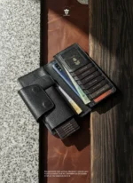 Magnetic Closure MultiFunctional Pop Up Card Holder Long Wallet (The QuickSnap Magnet Version)