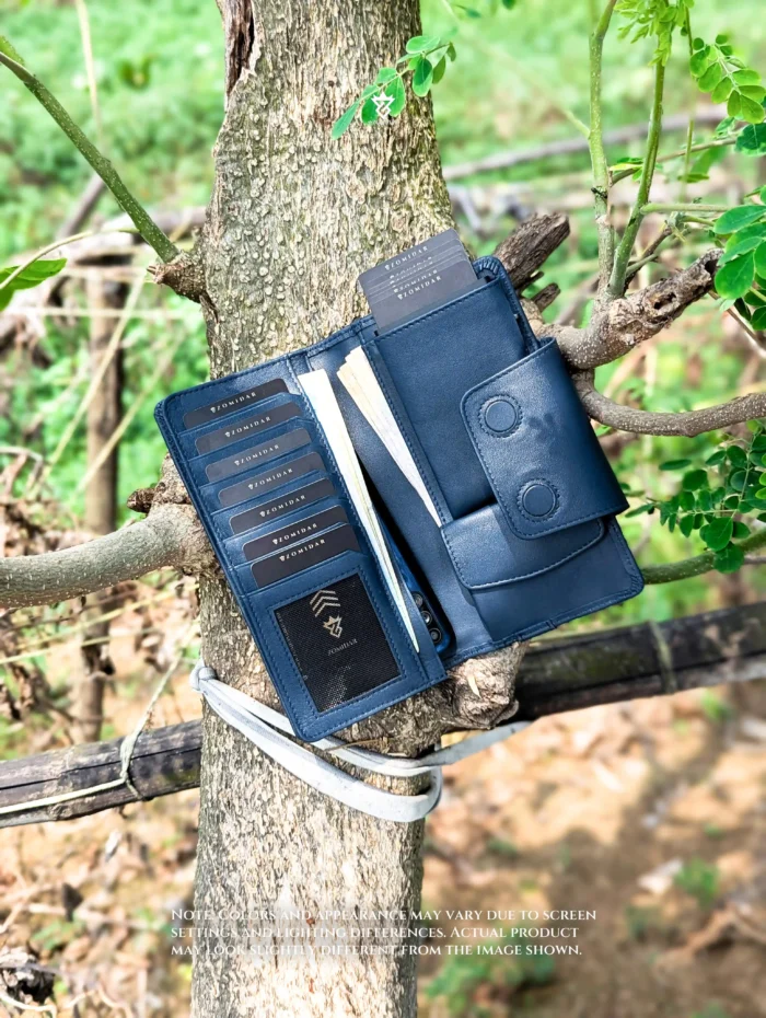 Magnetic Closure MultiFunctional Pop Up Card Holder Long Wallet (The QuickSnap Magnet Version)