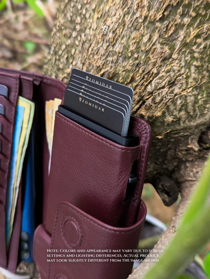 Magnetic Closure MultiFunctional Pop Up Card Holder Long Wallet (The QuickSnap Magnet Version)