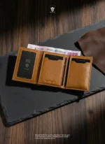 The Magneto by ZOMIDAR. A slim genuine leather wallet combining a pop-up card holder, strong magnetic closure, RFID blocking, and a zipper pocket. Available in 6 colors. Upgrade your everyday carry.