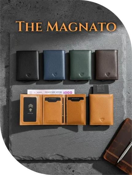 The Magneto | Leather Pop-Up Wallet by ZOMIDAR